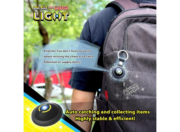 Brook Pocket Auto Catch Light White For Pokemon GO 