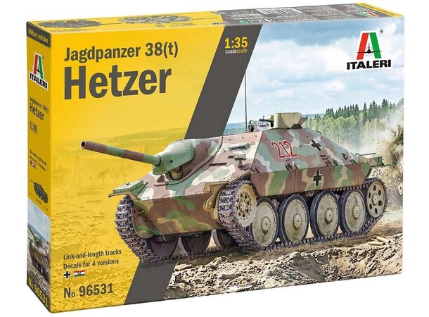 Jagdpanzer 38(t) Hetzer Italeri 1:35 Byggesæt 