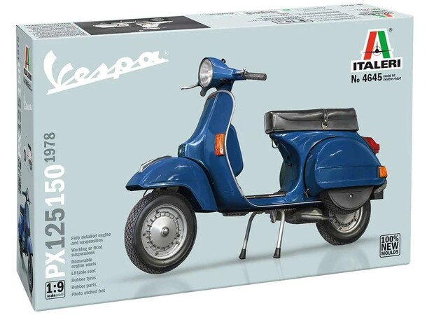 Vespa PX 125/150 1978 Italeri 1:9 Byggesæt 