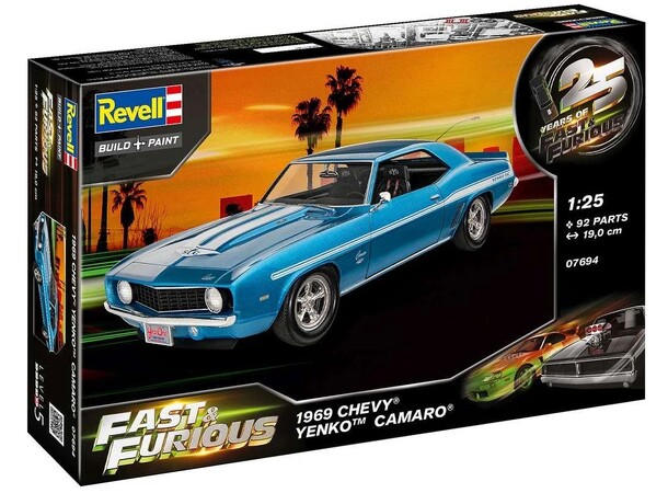 Fast & Furious 1969 Chevy Yenko Camaro Revell 1:25 Byggesæt 