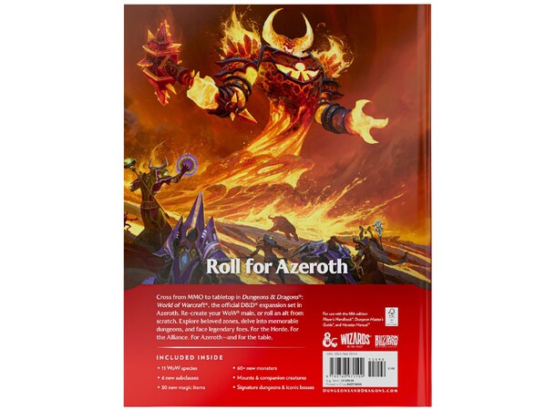D&D World of Warcraft Dungeons & Dragons Gameplay Expansion 