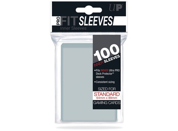 Innersleeves Pro-Fit Klar x100 64x89 Ultra-Pro kortbeskytter/DeckProtect 