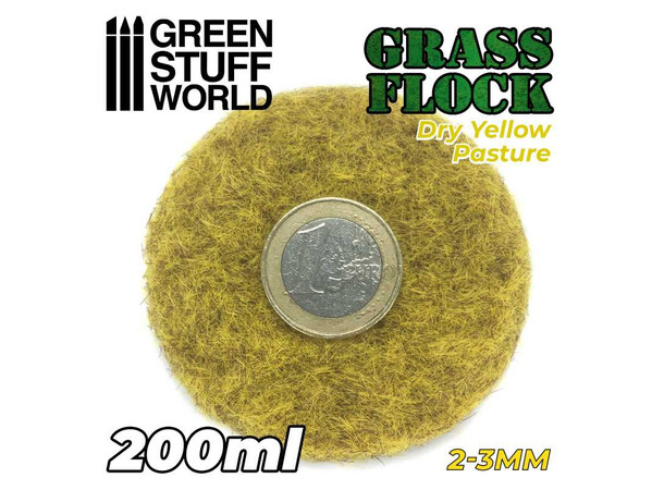Static Grass Dry Yellow 2-3 mm 200 ml Green Stuff World 