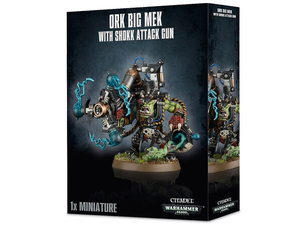 Ork Big Mek med Shokk Attack Gun Warhammer 40K 