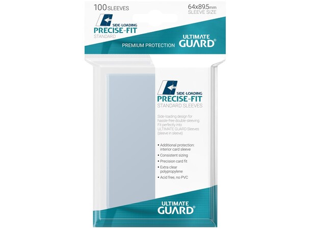 Precise-Fit Side-Loading Klar 64x89 Ultimate Guard Innersleeves 