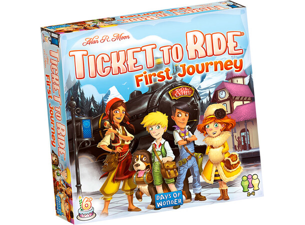 Ticket to Ride First Journey Brætspil Dansk udgave - europæisk kort 