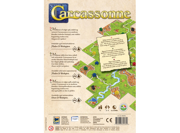 Carcassonne Brætspil Dansk udgave 