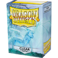 Sleeves Matte Clear x100 - 63x88 m/æske Dragon Shield kortbeskyttelse m/ deckbox