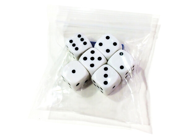 Terninger 12 mm 6 stk Perfekte til Yatzy og Raffle osv. 