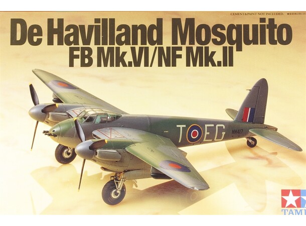 De Havilland Mosquito FB Mk.VI/NF Mk.II Tamiya 1:72 Byggesæt 