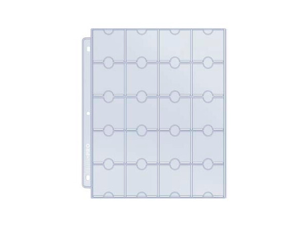 Plastlomme 20-Pocket Coins+Tokens 10 stk 