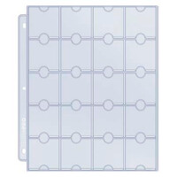 Plastlomme 20-Pocket Coins+Tokens 10 stk 
