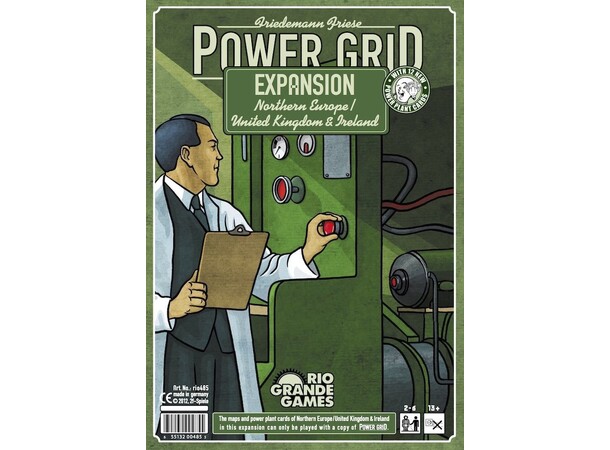 Power Grid Northern Europe Expansion Inkluderer Storbritannien + Irland 