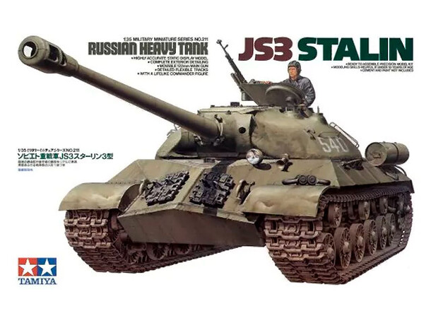 Russisk tung kampvogn JS3 Stalin Tamiya 1:35 byggesæt 