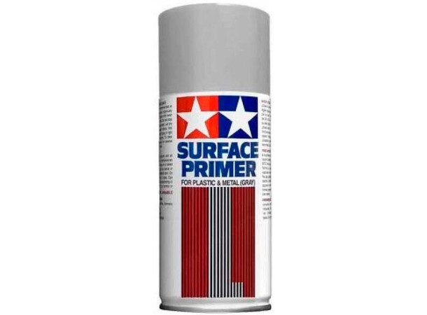 Tamiya Fine Surface Primer L Lysegrå 180 ml spraydåse til plast/metal 
