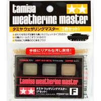 Tamiya Weathering Master F-sæt Titanium, lys gunmetal, kobber