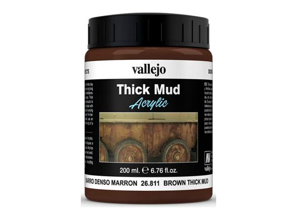 Vallejo Texture Brown Mud 200 ml Thick Mud Texture Acrylic 