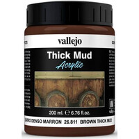 Vallejo Texture Brown Mud 200 ml Thick Mud Texture Acrylic
