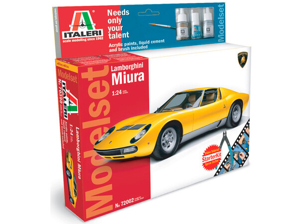 Lamborghini Miura Startersæt Italeri 1:24 byggesæt 