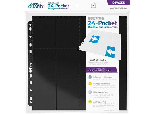 Pages 24-Pocket QuadRow x10 Sort Ultimate Guard Plastlommer 