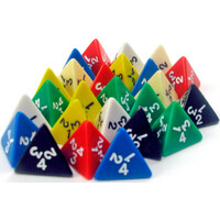 RPG Dice D4 terning - 1 stk Tilfældig farve