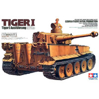 Tysk Tiger I tidlig produktion Tamiya 1:35 byggesæt