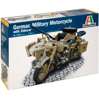 BMW R75 tysk militærmotorcykel Italeri 1:9 byggesæt