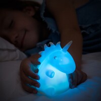 Enhjørning Unicorn natlampe 11 cm Batteridrevet, farveskiftende LED