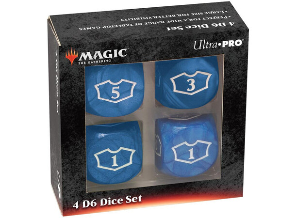 Magic Loyalty Dice 4 D6 Dice Set, blå 