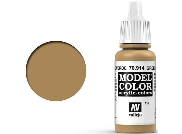 Vallejo Model Color Green Ochre 17 ml Svarer til XF-59 