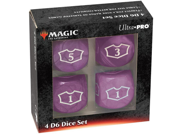 Magic Loyalty Dice 4 D6 Dice Set Lilla Deluxe 22 mm Mana Dice Set 