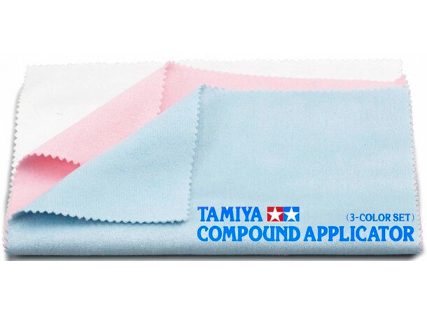 Tamiya Compound Applicator - 3 farver Specialpoleringsklude - uden sømme 