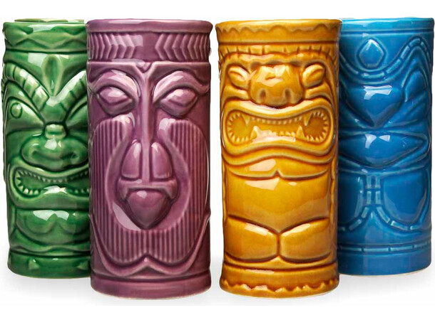 Tiki Mugs kopper - 4 stk 