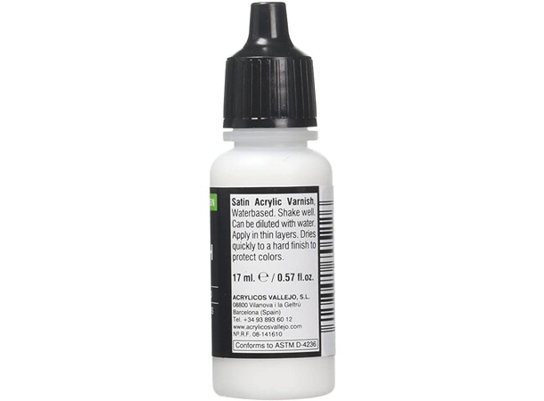 Vallejo Satin Acrylic Varnish Svarer til Tamiya X-35 Semi Gloss Clear 