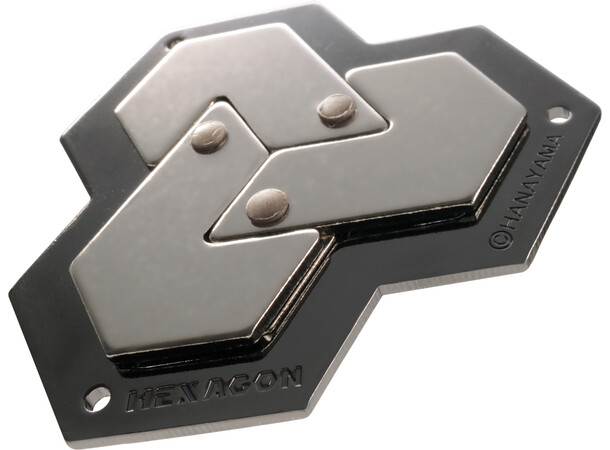Cast Puzzle 4/6 Hexagon tankespil metal Sværhedsgrad 4/6 
