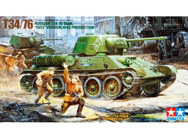 T34/76 Russian T34/76 Tank ChTZ Version Tamiya 1:35 byggesæt 
