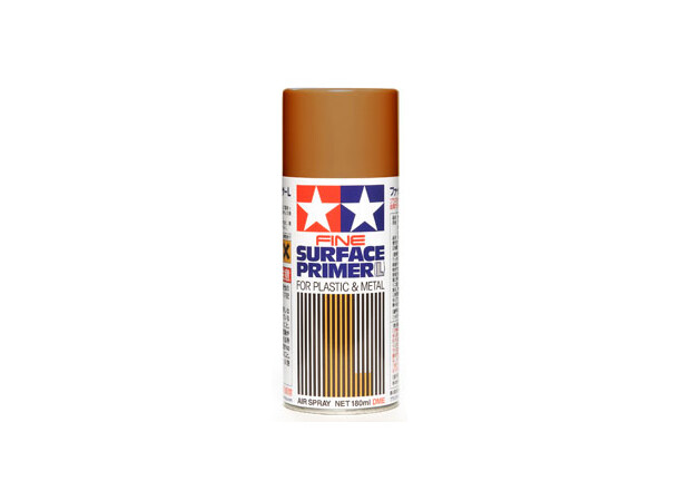 Tamiya Fine Surface Primer L Oxide Red 180 ml spraydåse til plast/metal 