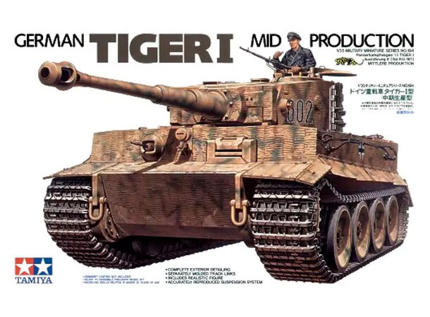 German Tiger I Mid Production Tamiya 1:35 byggesæt 