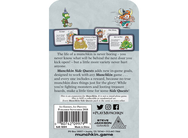 Munchkin Side Quests Expansion Ekspansion til Munchkin 