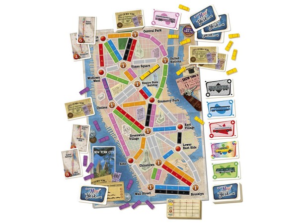 Ticket To Ride New York Brætspil Dansk udgave 