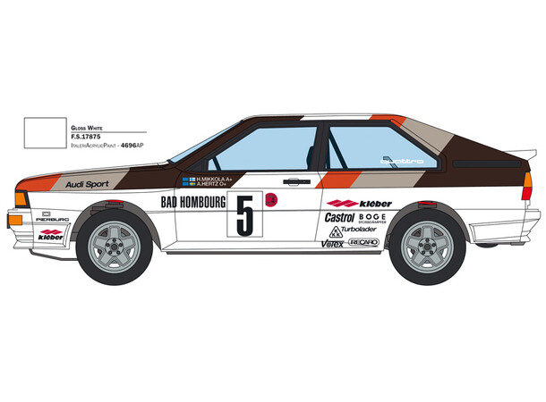 Audi Quattro Rally Italeri 1:24 byggesæt 