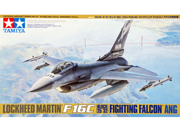 Lockheed F16C Block 25/32 Fighting Falco Tamiya 1:48 byggesæt 