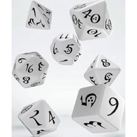 RPG Dice Set hvid Terninger til rollespil - 7 stk