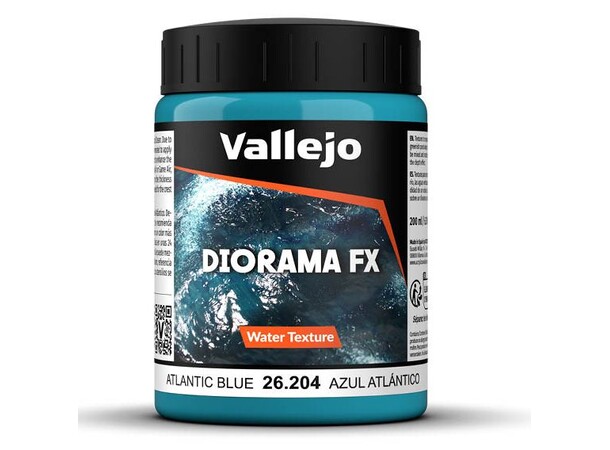 Vallejo Water Texture Atlantic Blu 200ml Water Texture Acrylic 