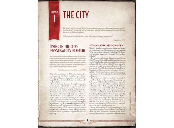 Call of Cthulhu RPG Berlin Wicked City 