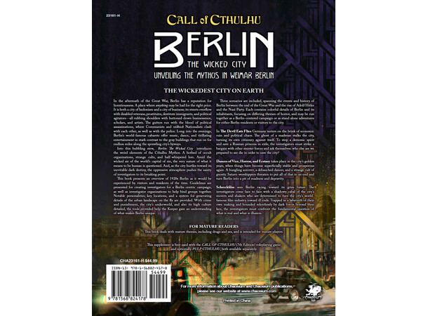 Call of Cthulhu RPG Berlin Wicked City 