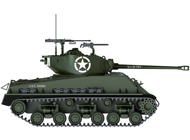 M4A3E8 Sherman Fury Italeri 1:35 byggesæt 
