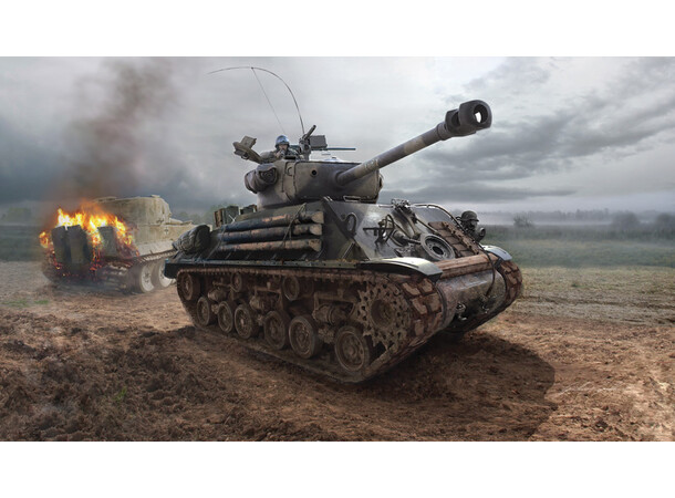 M4A3E8 Sherman Fury Italeri 1:35 byggesæt 