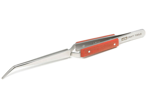 Pincet Reverse Action Angled Tweezers Tamiya Pinsett vinklet med omvendt greb 