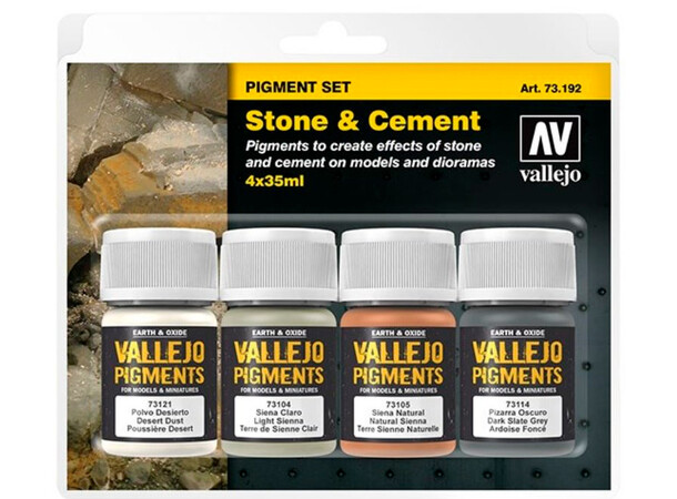 Vallejo Pigment Set Stone & Cement 